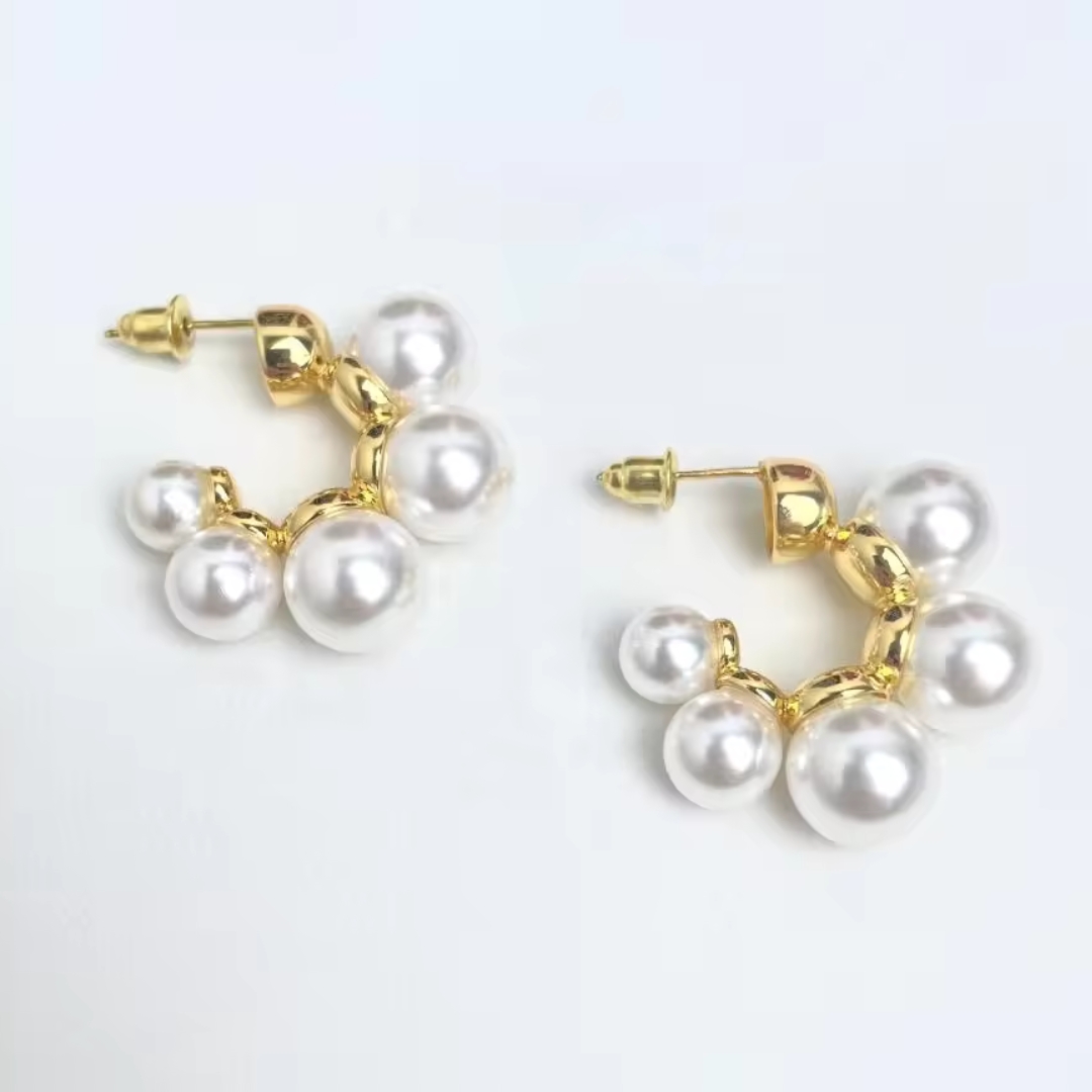 Pearl Trendy Hoop - Image 3