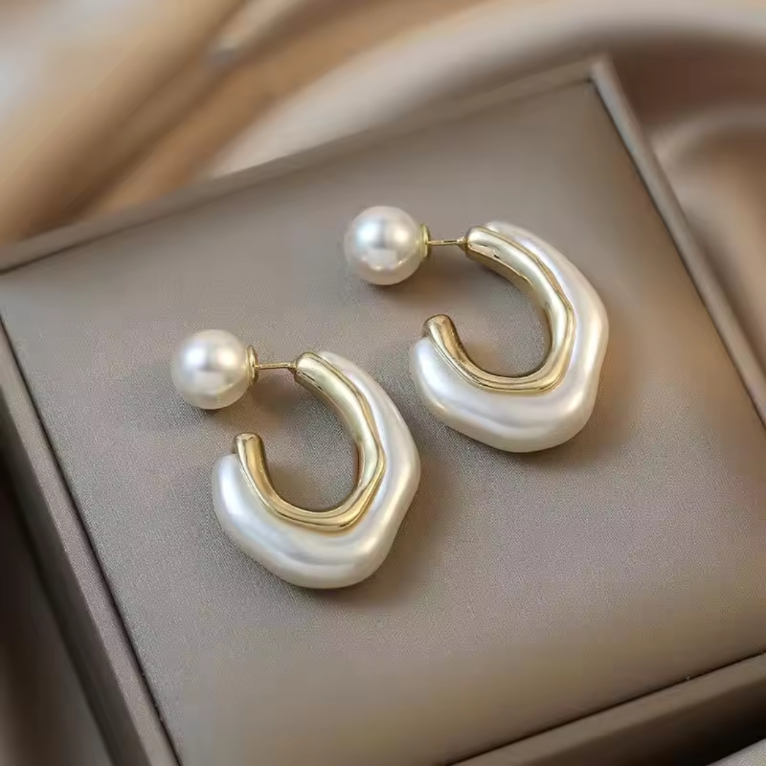 Ivory Pearl Elegant Earrings - Image 3