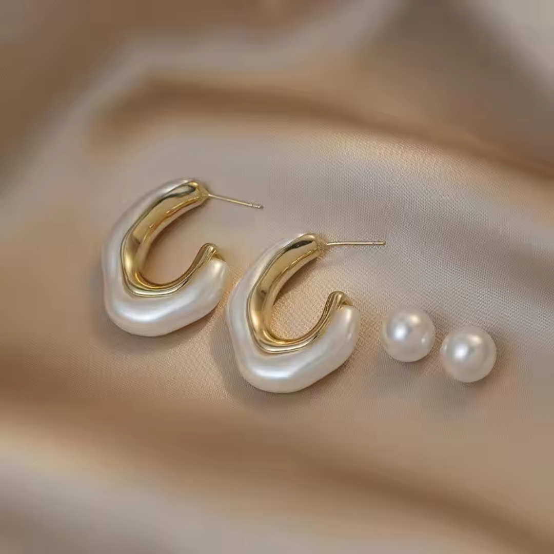 Ivory Pearl Elegant Earrings - Image 2