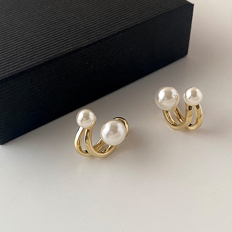 Gold Plated Pearl Studs
