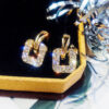 Gold Plated Zircon Studs