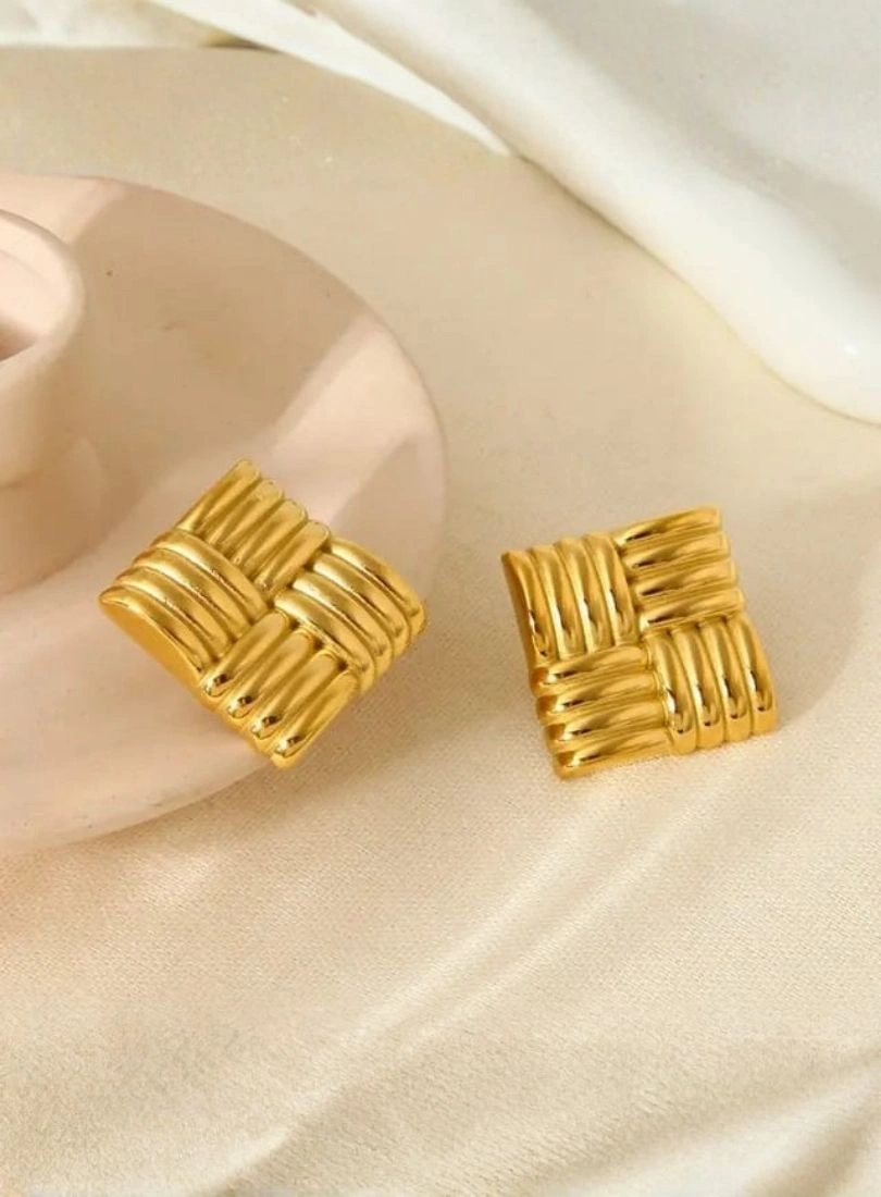 Premium Stainless Steel Gold-Plated Earrings - Image 3