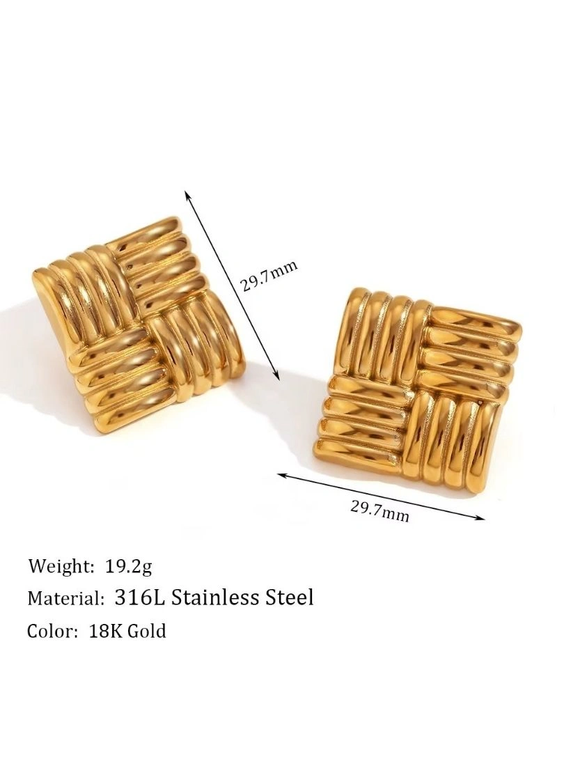 Premium Stainless Steel Gold-Plated Earrings - Image 7