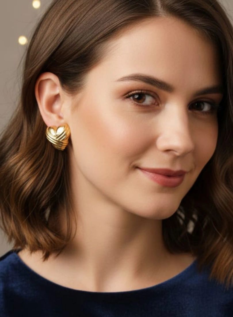 Premium Stainless Steel Gold-Plated Earrings - Image 2