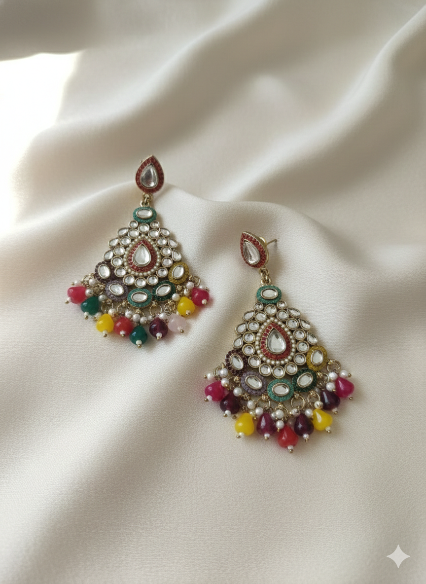 Multicolor Traditional Jhumka