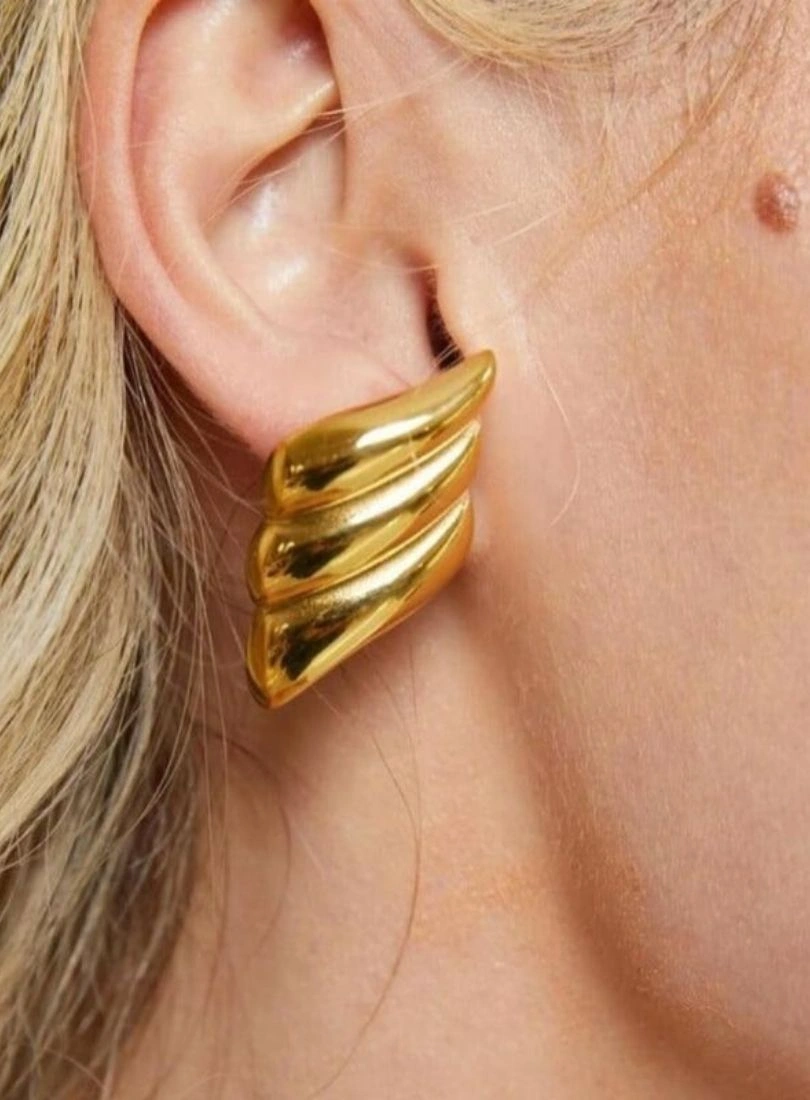 Premium Stainless Steel Gold-Plated Earrings - Image 8
