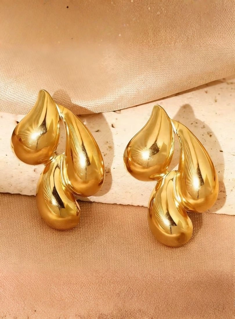 Premium Stainless Steel Gold-Plated Earrings - Image 7