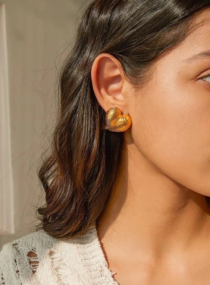 Premium Stainless Steel Gold-Plated Earrings - Image 5