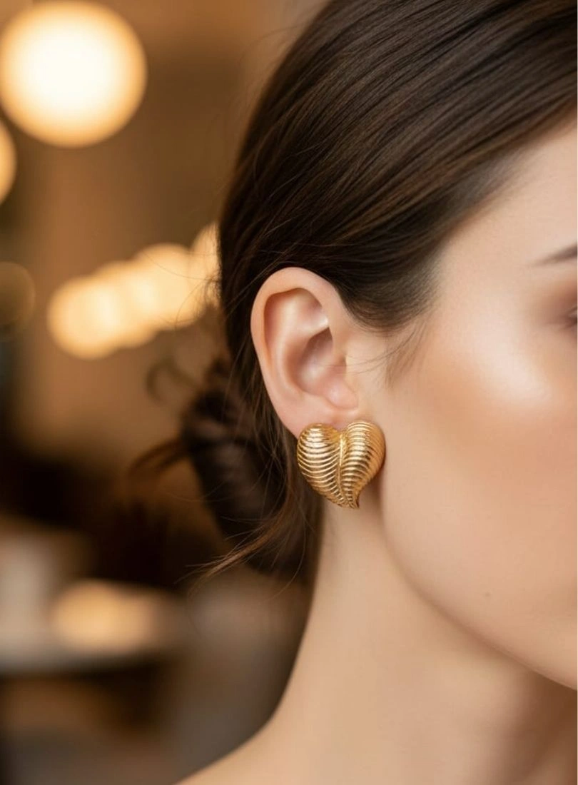 Premium Stainless Steel Gold-Plated Earrings - Image 3